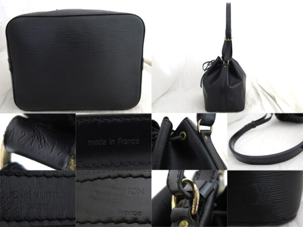 e53496a 4 Louis Vuitton Petit Noe Epi Leather Shoulder Bag Black