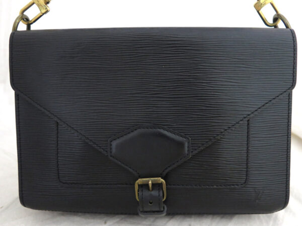 e53595i 2 Louis Vuitton Bifas Epi Leather Double Face Handbag Black