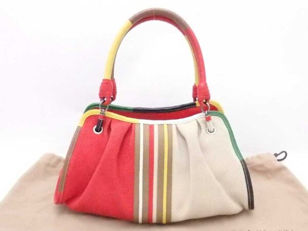 e53643f Bottega Veneta Canvas Leather Handbag Multicolor