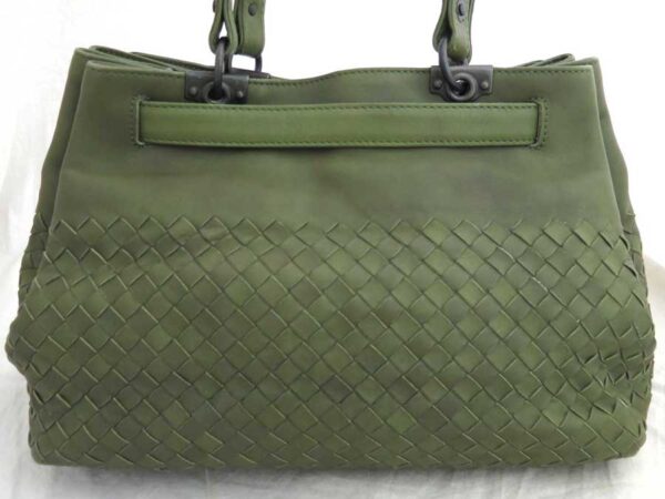 e53693a 1 Bottega Veneta Intrecciato Leather Handbag Khaki Green