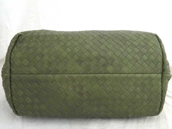 e53693a 2 Bottega Veneta Intrecciato Leather Handbag Khaki Green