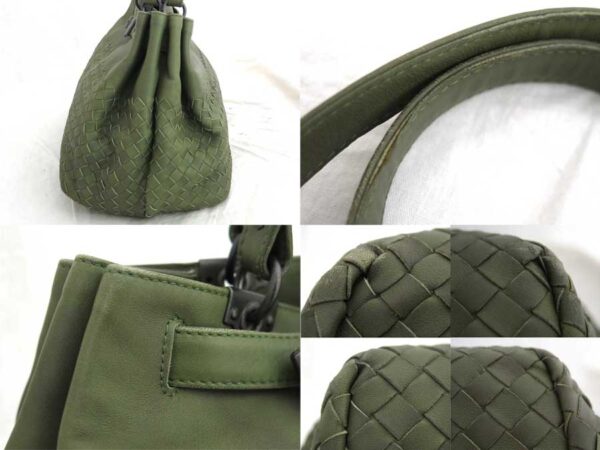 e53693a 4 Bottega Veneta Intrecciato Leather Handbag Khaki Green