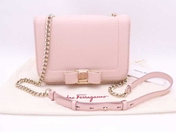 e53842a Salvatore Ferragamo Rose Leather Crossbody Shoulder Bag Pink