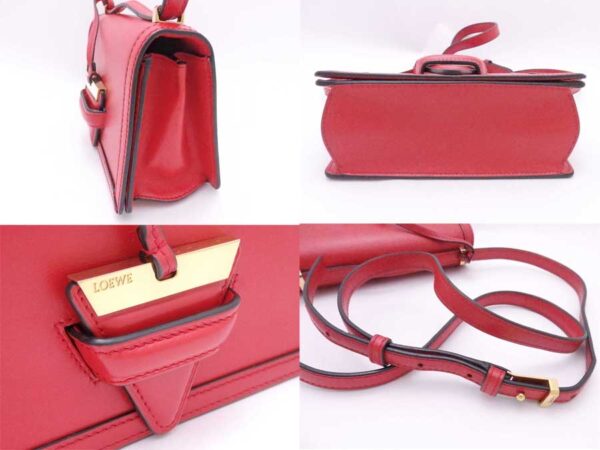 e53844a 4 Loewe Barcelona Leather Crossbody Shoulder Bag Red