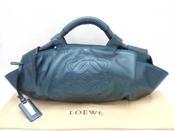 e53853a Loewe Nappa Aire Leather Handbag Metallic Blue