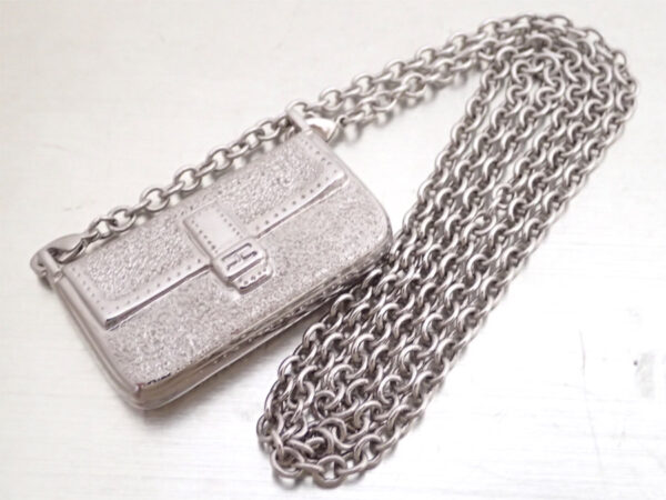 e53940g Fendi Baguette Pendant Necklace Metal