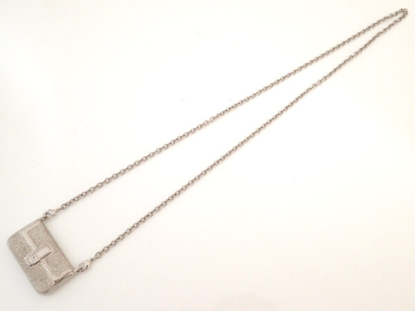 e53940g 2 Fendi Baguette Pendant Necklace Metal