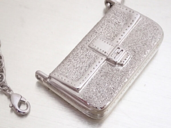 e53940g 3 Fendi Baguette Pendant Necklace Metal