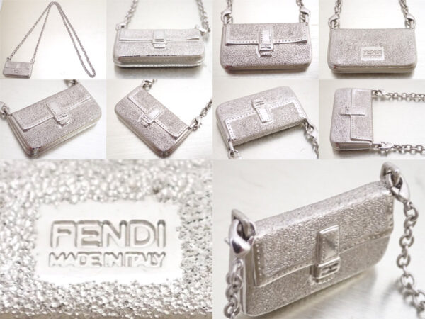 e53940g 4 Fendi Baguette Pendant Necklace Metal