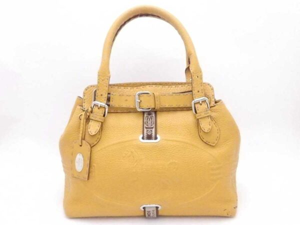 e54044a Fendi Selleria Handbag Leather Yellow