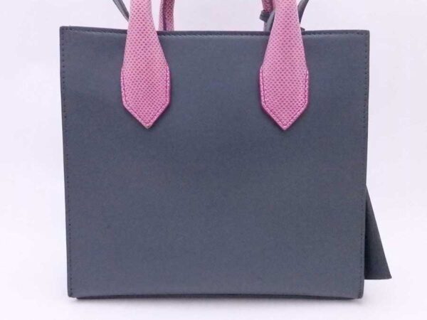 e54047i 2 Balenciaga Leather Shoulder Bag Gray Pink Purple