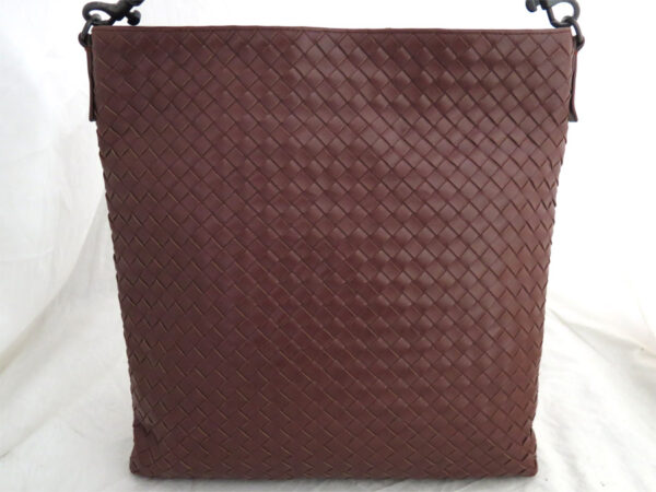 e54101a 2 Bottega Veneta Intrecciato Leather Shoulder Bag Brown Black