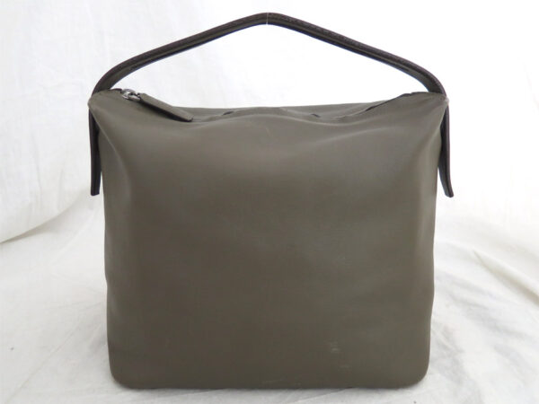 e54194a 1 Loewe Leather Shoulder Bag Khaki Gray