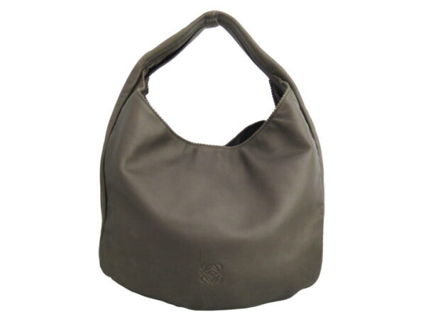 e54197a Loewe Anagram Leather Shoulder Bag Bronze Gray