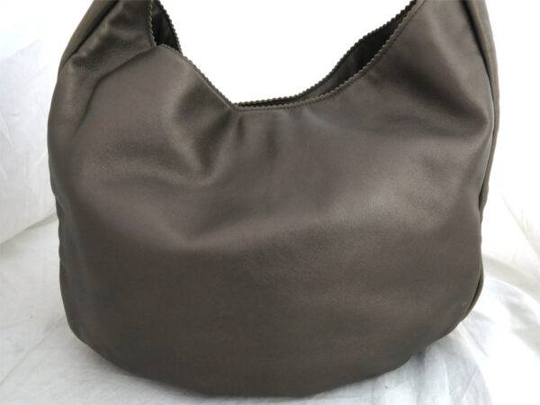 e54197a 2 Loewe Anagram Leather Shoulder Bag Bronze Gray