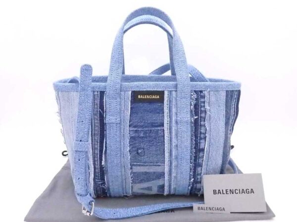 e54550a Balenciaga Denim Crossbody Shoulder Bag Blue