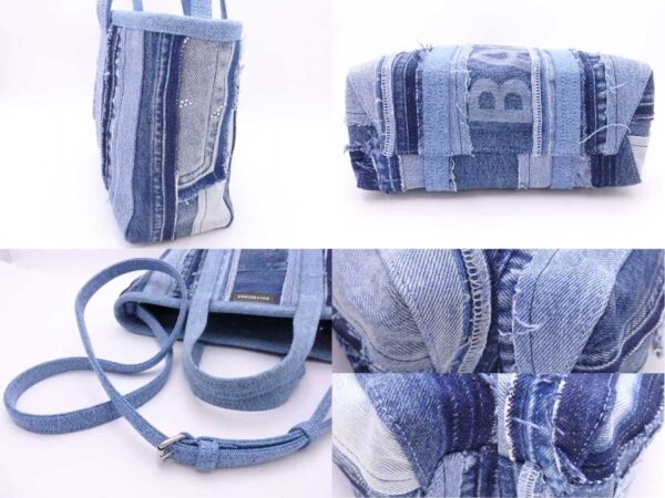 e54550a 4 Balenciaga Denim Crossbody Shoulder Bag Blue