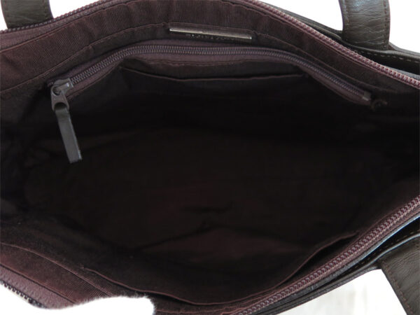 e54792i 3 Burberry Leather Suede Handbag Brown