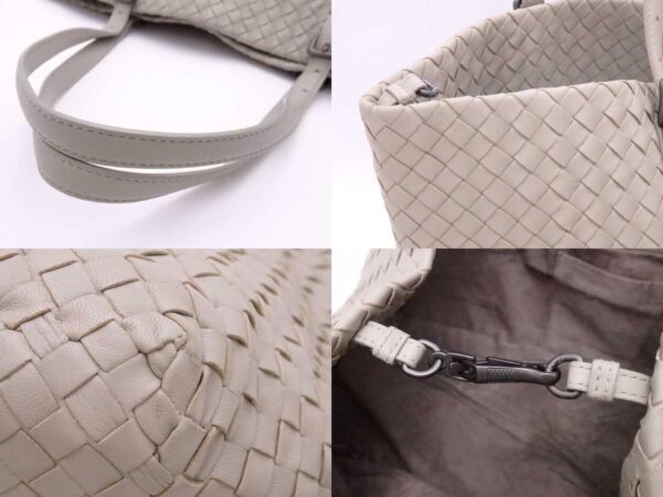 e54841f 6 c Bottega Veneta Intrecciato Leather Tote Bag Greige