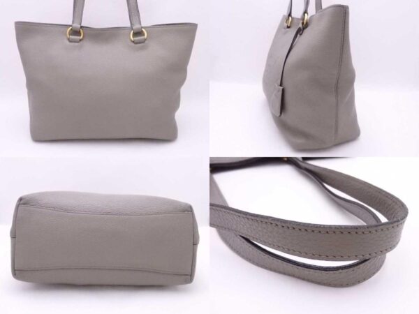 e54946a 2 c Prada Tote Bag Leather Gray