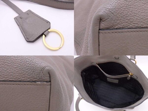 e54946a 6 c Prada Tote Bag Leather Gray