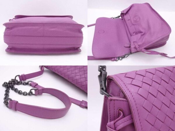 e54950a 5 c Bottega Veneta Intrecciato Leather Crossbody Shoulder Bag Purple Gunmetal