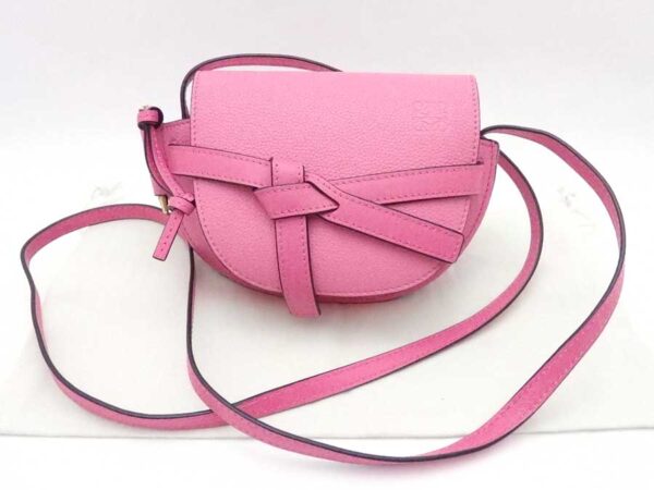 e54954g Loewe Gate Mini Leather Crossbody Shoulder Bag Pink