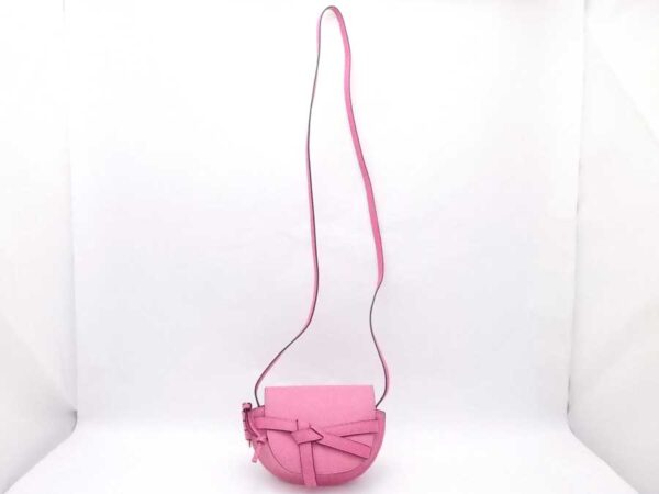 e54954g 1 Loewe Gate Mini Leather Crossbody Shoulder Bag Pink