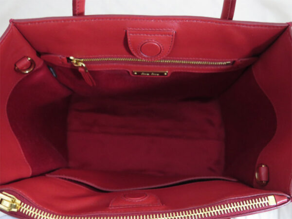 e54991a 3 Miu Miu 2Way Bag Shoulder Leather Red