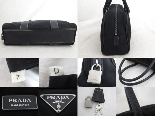 e54994a 4 Prada Handbag Nylon Leather Black