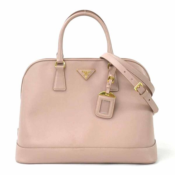 e55271f Prada Shoulder Bag Leather Pink Beige