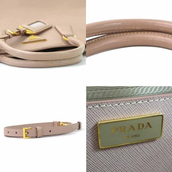 e55271f 9 c Prada Shoulder Bag Leather Pink Beige