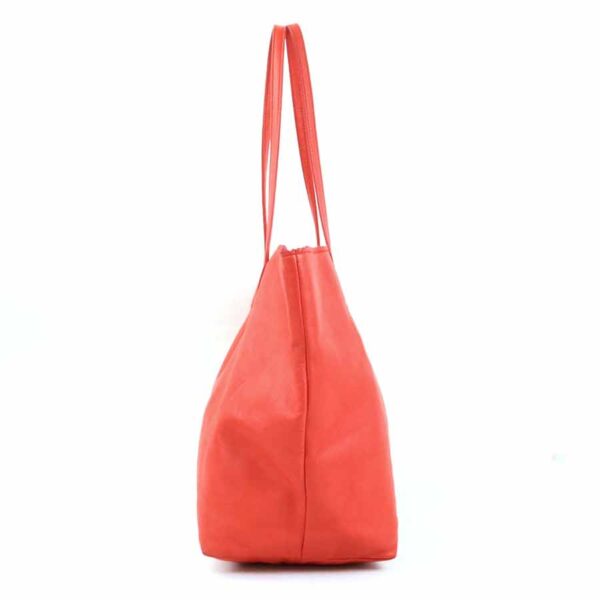 e55399a 1 Loewe Anagram Leather Tote Bag Orange Red