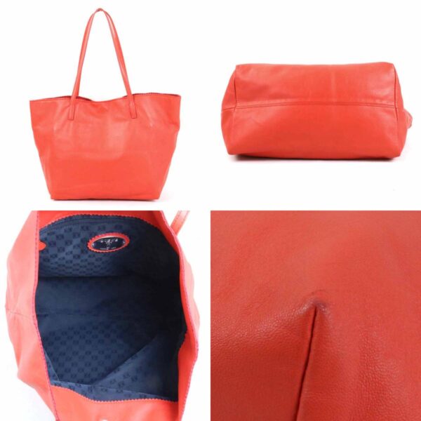 e55399a 2 c Loewe Anagram Leather Tote Bag Orange Red