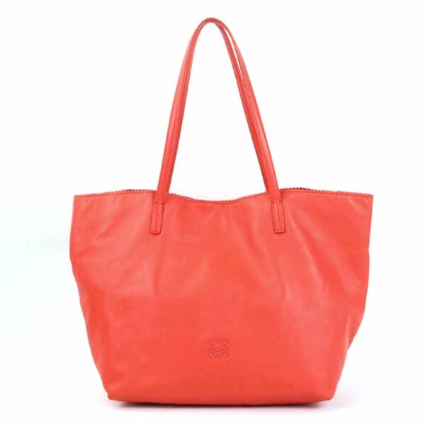 e55399a Loewe Anagram Leather Tote Bag Orange Red