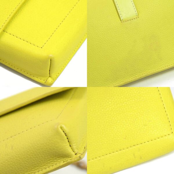 e55400a 6 c Loewe Anagram Leather Chain Shoulder Bag Green Yellow