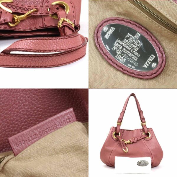 e55401a 10 c Fendi Selleria Handbag Leather Mauve Pink