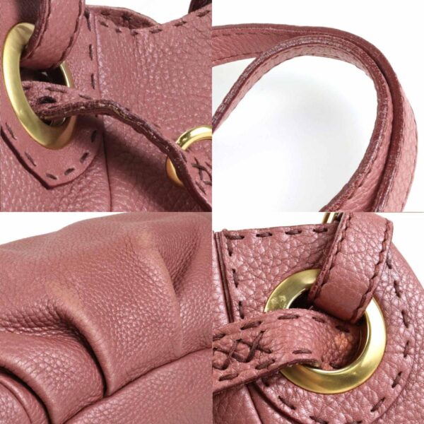 e55401a 6 c Fendi Selleria Handbag Leather Mauve Pink