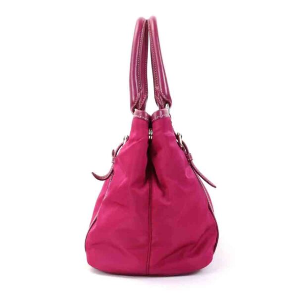 e55514g 1 Prada Shoulder Bag Nylon Leather Magenta