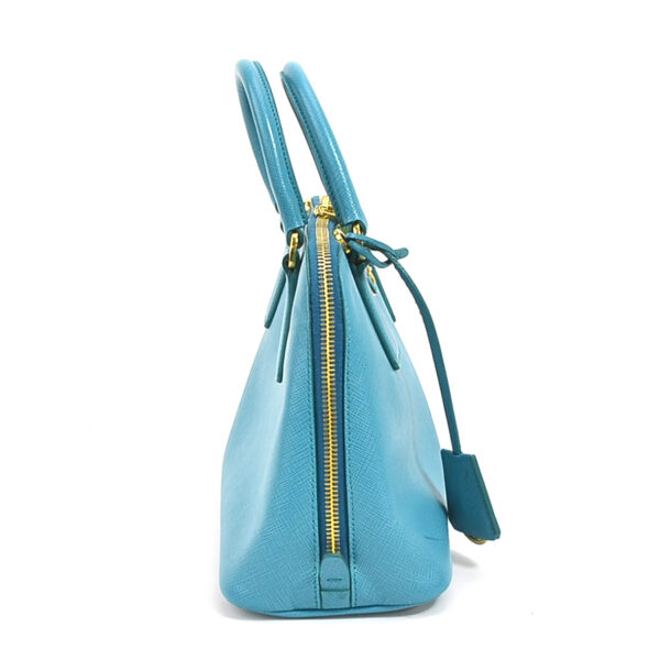 e55557i 1 Prada Handbag Leather Blue