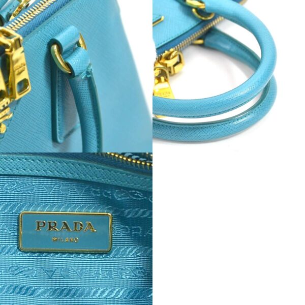 e55557i 10 c Prada Handbag Leather Blue