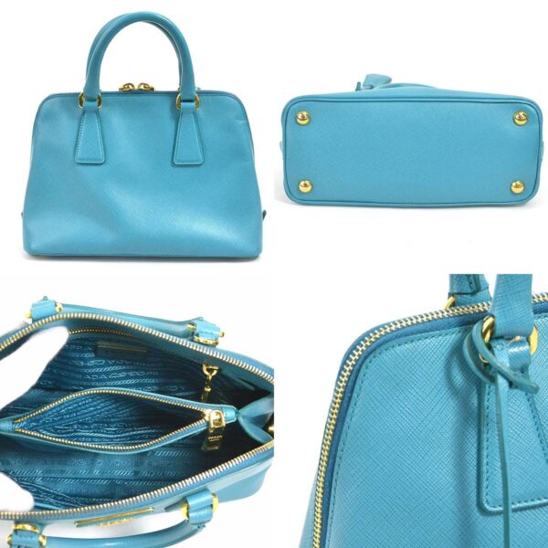 e55557i 2 c Prada Handbag Leather Blue