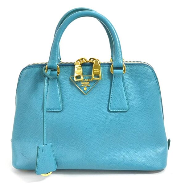 e55557i Prada Handbag Leather Blue