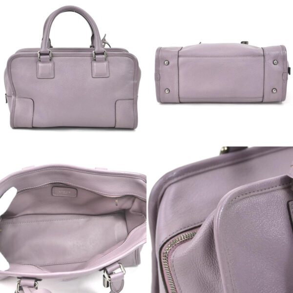 e55711a 2 c Loewe Amazona Leather Handbag Purple