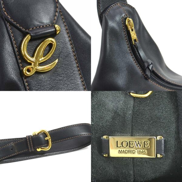 e55812g 9 c Loewe Leather Shoulder Bag Black