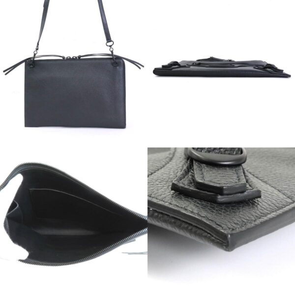 e55875g 2 c Balenciaga Leather Clutch Bag Black