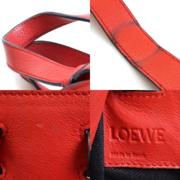 e55962a 9 c Loewe Hammock Small Leather Handbag Crossbody Shoulder Bag Red