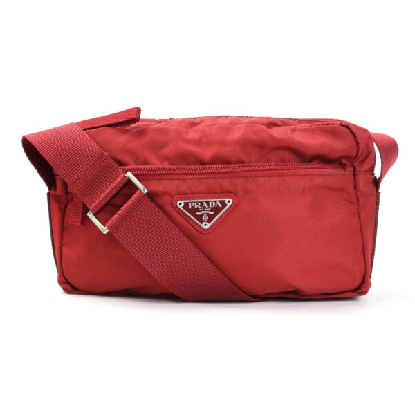 e55964j Prada Crossbody Shoulder Bag Nylon Red