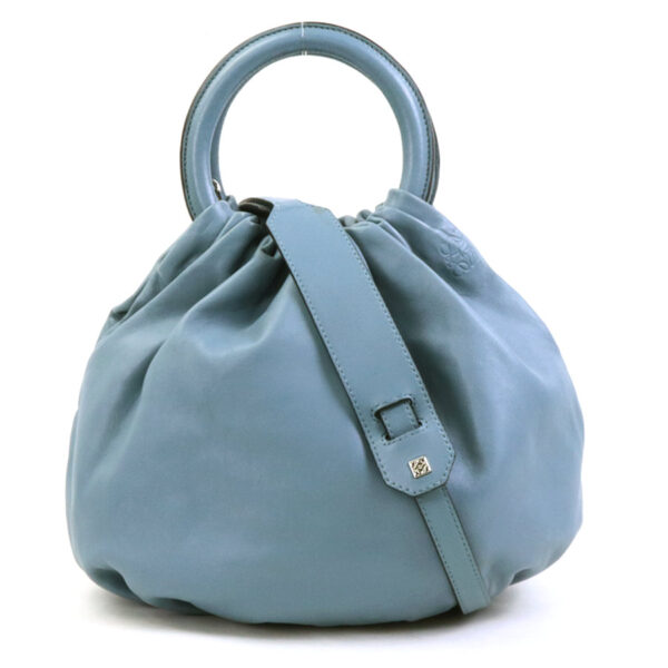 e56042f Loewe Bounce Leather Shoulder Bag Blue