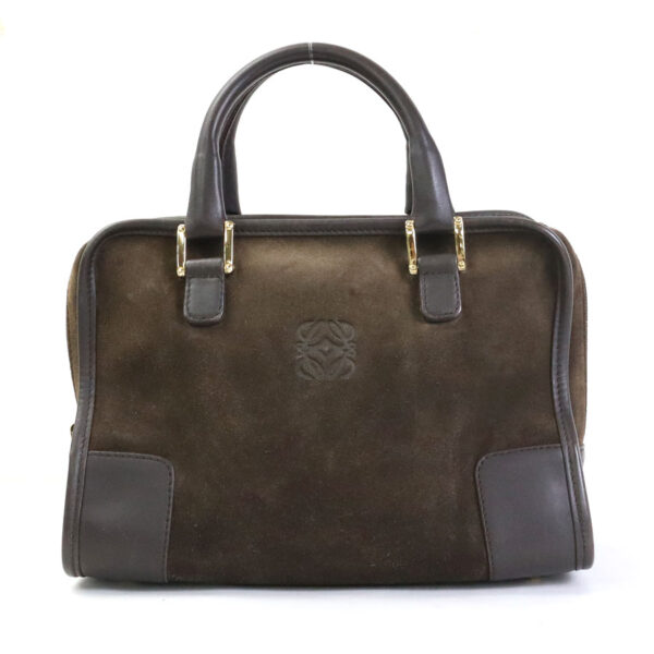 e56172a Loewe Amazona Suede Leather Handbag Brown